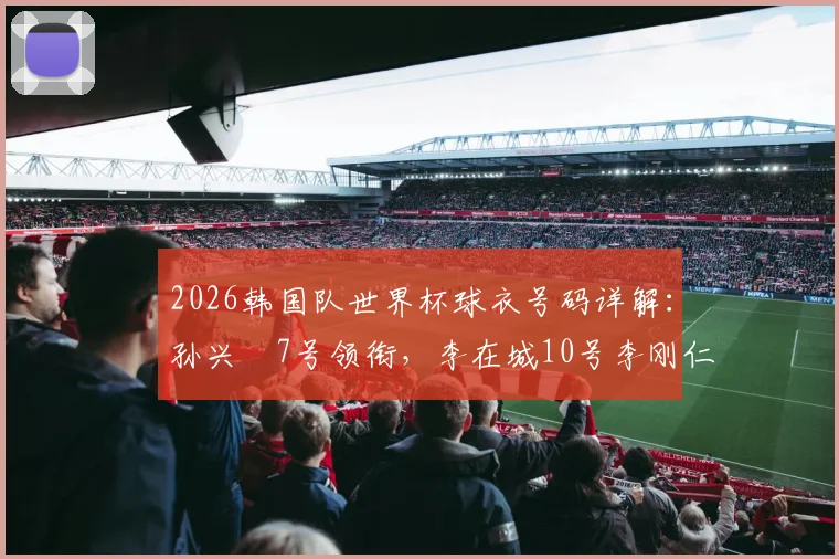 2026韩国队世界杯球衣号码详解:孙兴慜7号领衔,李在城10号李刚仁19号,主力球员号码全解析